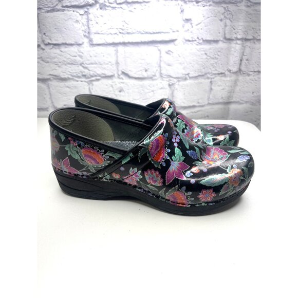 Dansko Paisley Floral Clogs Slip On Shoes Ladies 40 Nurse Professional Medical - Picture 3 of 13